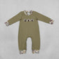 NEW RTS NO MOQ milk silk LR3109 Embroidery Camo Turkey Baby Boys Thanksgiving Pant Rompers