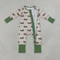 NEW RTS NO MOQ milk silk LR3117 Baby Boys Camouflage Duck Two Way Zipper Convertible Rompers