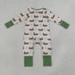 NEW RTS NO MOQ milk silk LR3117 Baby Boys Camouflage Duck Two Way Zipper Convertible Rompers