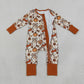 NEW RTS NO MOQ milk silk LR3120 Baby Girls Ghost Bow Halloween Two Way Zipper Convertible Rompers