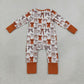NEW RTS NO MOQ milk silk LR3158 Baby Girls Bows Plaid Fall Two Way Zip Convertible Rompers