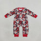 NEW RTS NO MOQ milk silk LR3162 Baby Boys Santa Candy Cane Ho Ho Christmas Pant Rompers