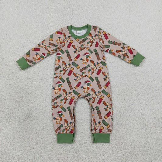 NEW RTS NO MOQ milk silk LR3209 Baby Boys Hat Ducks Calls Christmas Hunting Pant Rompers