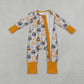NEW RTS NO MOQ milk silk LR3212 Baby Boys Stars Lights Happy New Year Two Way Zip Convertible Rompers