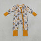 NEW RTS NO MOQ milk silk LR3212 Baby Boys Stars Lights Happy New Year Two Way Zip Convertible Rompers