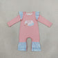 NEW RTS NO MOQ milk silk LR3217 Baby Girls Bow Pumpkins Mouse Fall Ruffle Pant Rompers