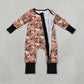 NEW RTS NO MOQ milk silk LR3250 Baby Boys Ghost Pumpkins Halloween Two Way Zip Convertible Rompers