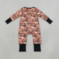 NEW RTS NO MOQ milk silk LR3250 Baby Boys Ghost Pumpkins Halloween Two Way Zip Convertible Rompers