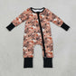 NEW RTS NO MOQ milk silk LR3250 Baby Boys Ghost Pumpkins Halloween Two Way Zip Convertible Rompers