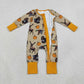 NEW RTS NO MOQ milk silk LR3251 Baby Boys Pumpkins Turkey Ducks Deer Thanksgivings Two Way Zip Convertible Rompers