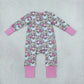 NEW RTS NO MOQ milk silk LR3305 Baby Girls Khaki Camo Santa Christmas Two Way Ruffle Zip Convertible Rompers