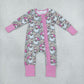 NEW RTS NO MOQ milk silk LR3305 Baby Girls Khaki Camo Santa Christmas Two Way Ruffle Zip Convertible Rompers