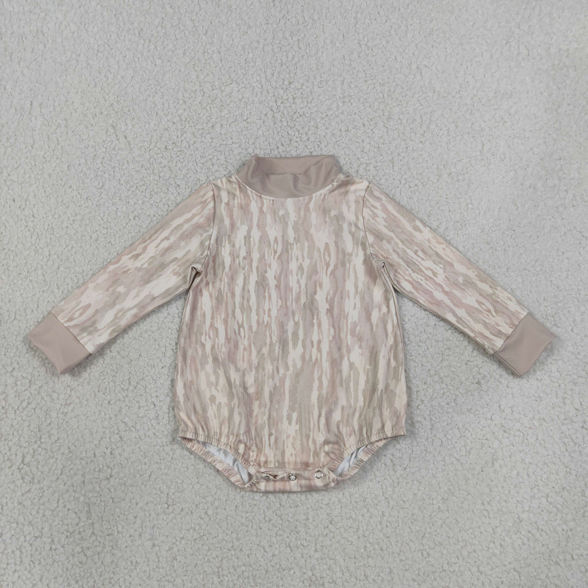 NEW RTS NO MOQ yoga LR3306 Baby Girls Long Sleeve Southern Pink Wood Camo Yoga Active Choker Rompers