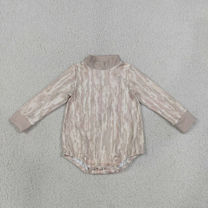 RTS NO MOQ Sibling yoga fabric Mama and Me Girls Long Sleeves Pink Wood Camo Yoga Active Choker T-shirts Top