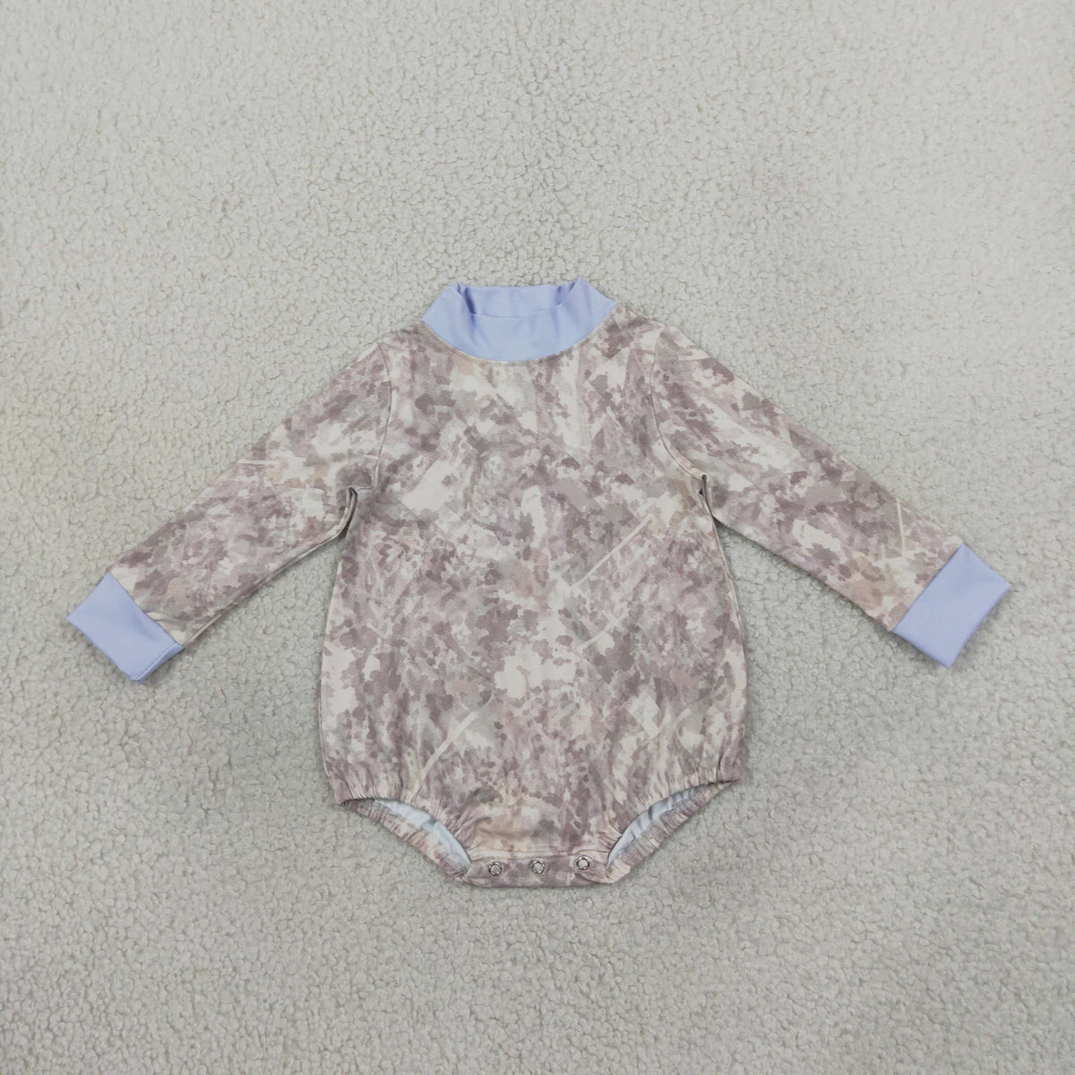NEW RTS NO MOQ yoga LR3307 Baby Kids Long Sleeve Southern Blue Khaki Camo Yoga Active Rompers