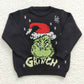 black grinch christmas Sweater kids clothes
