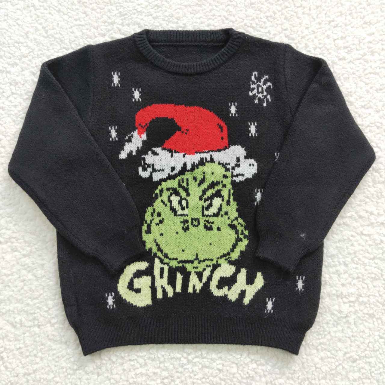 black grinch christmas Sweater kids clothes