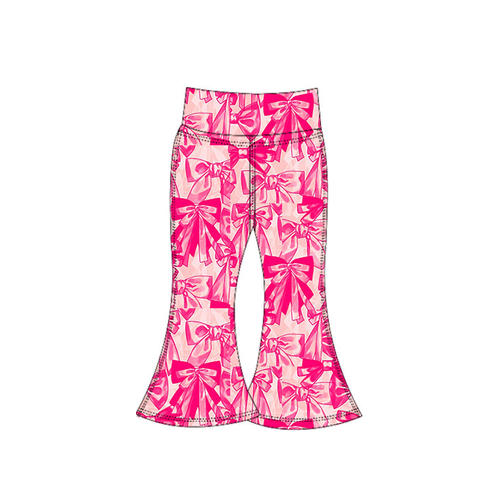 6.27P0789 Rose Red Bow Yoga Pants