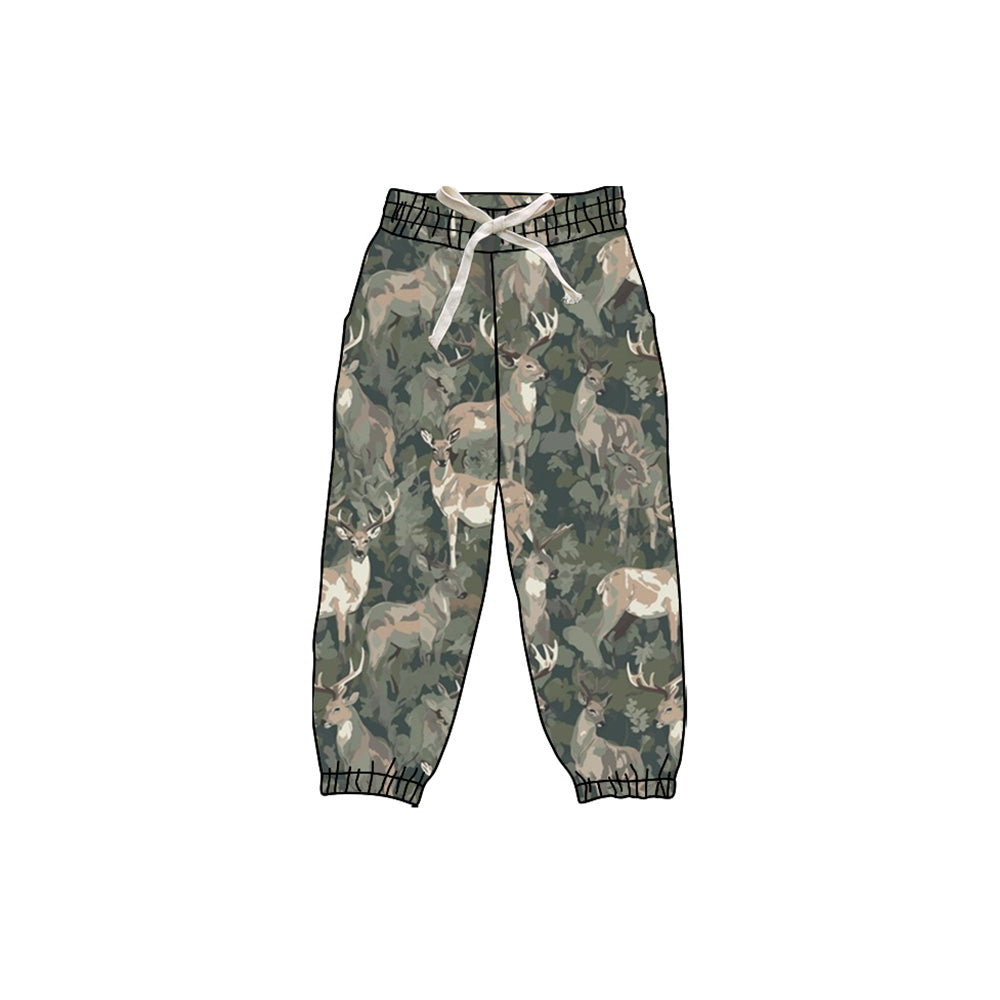 X912 P0834 Camouflage Deer Drawstring Yoga Pants