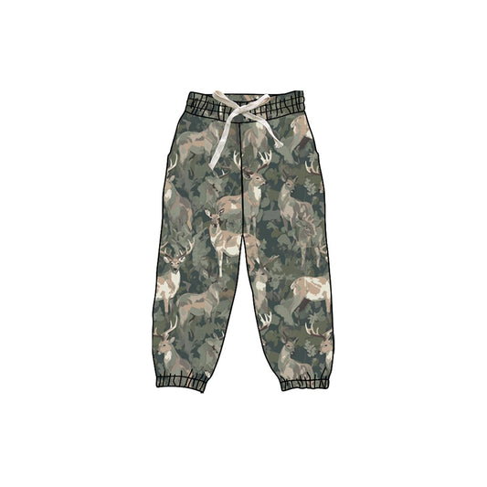 X912 P0834 Camouflage Deer Drawstring Yoga Pants