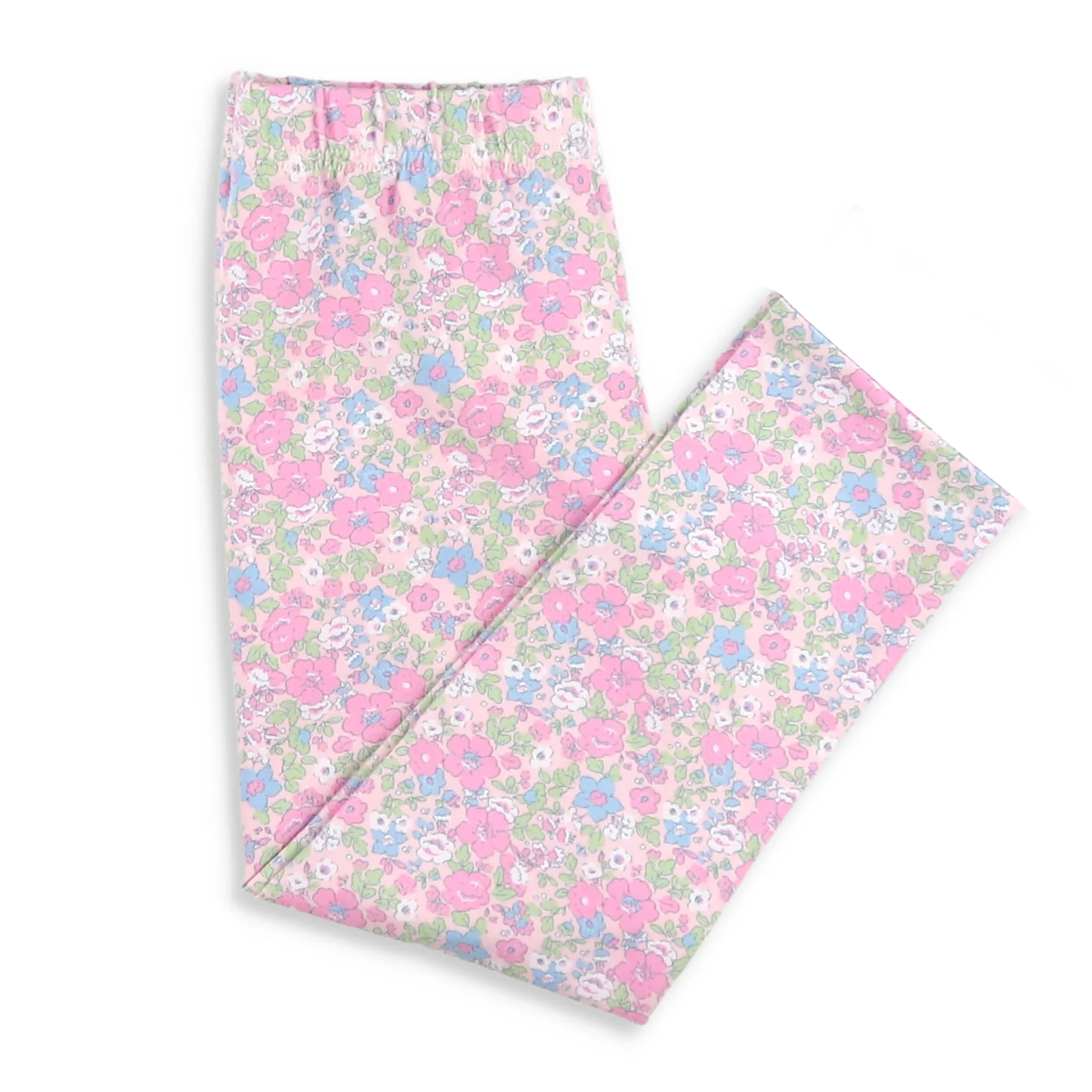 X924 P0871 Pink Floral Elasticated Pants