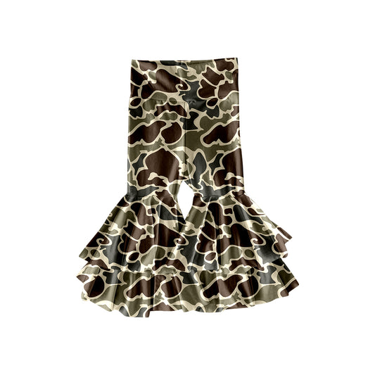 X929 P0888 Army Green Camouflage Yoga Pants