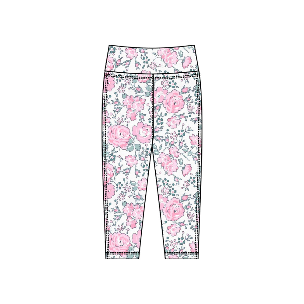 X10.18 P0917 Pink Floral Yoga Pants