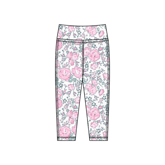 X10.18 P0917 Pink Floral Yoga Pants
