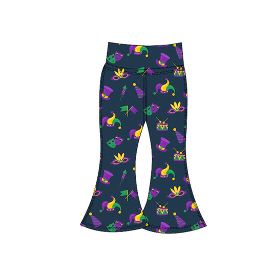 X10.23 P0939 Purple Cartoon Mask Yoga Elastic Pants