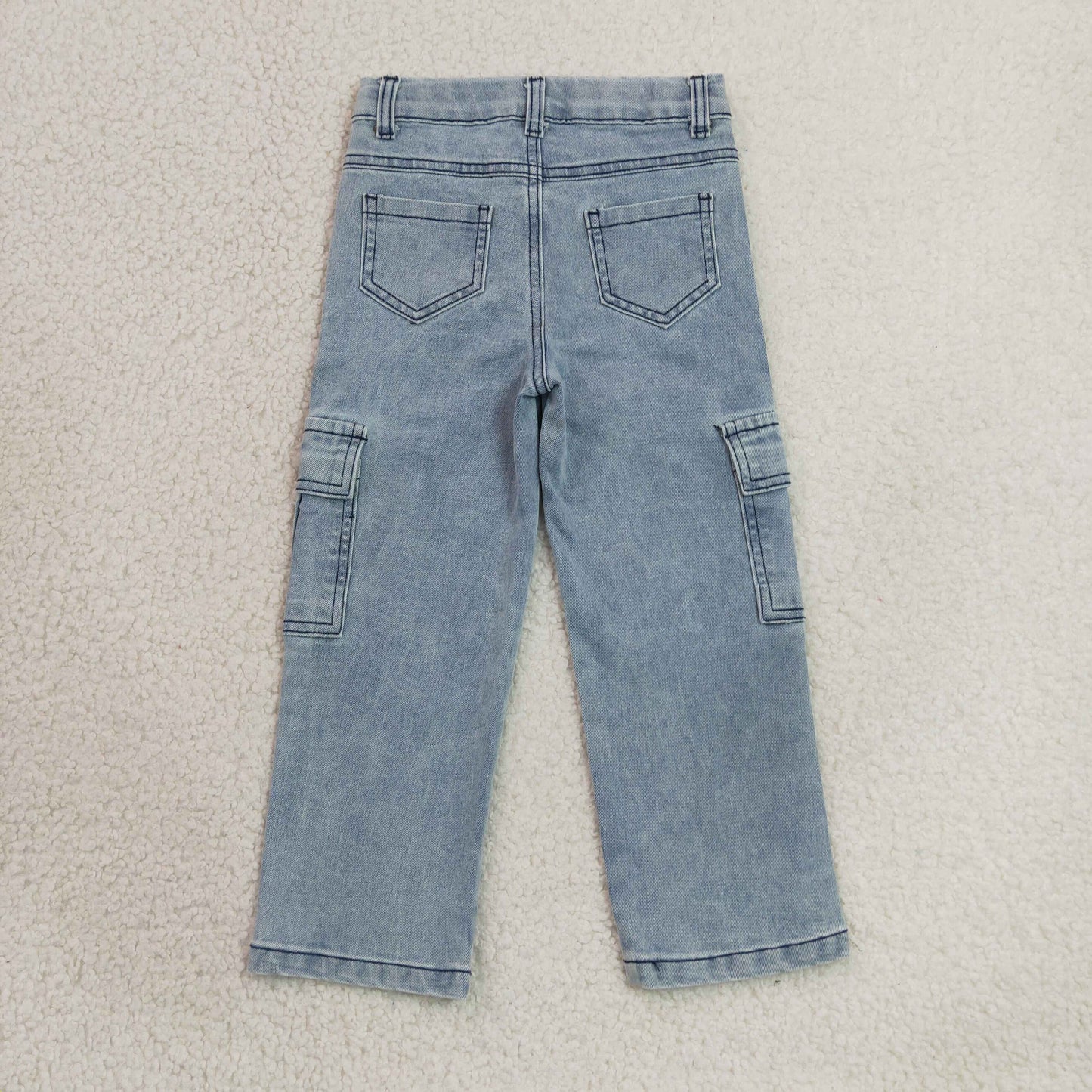 RTS NO MOQ milk silk P1049 Baby Girls Navy Fashion Denim Jeans Casual Long Denim Pants