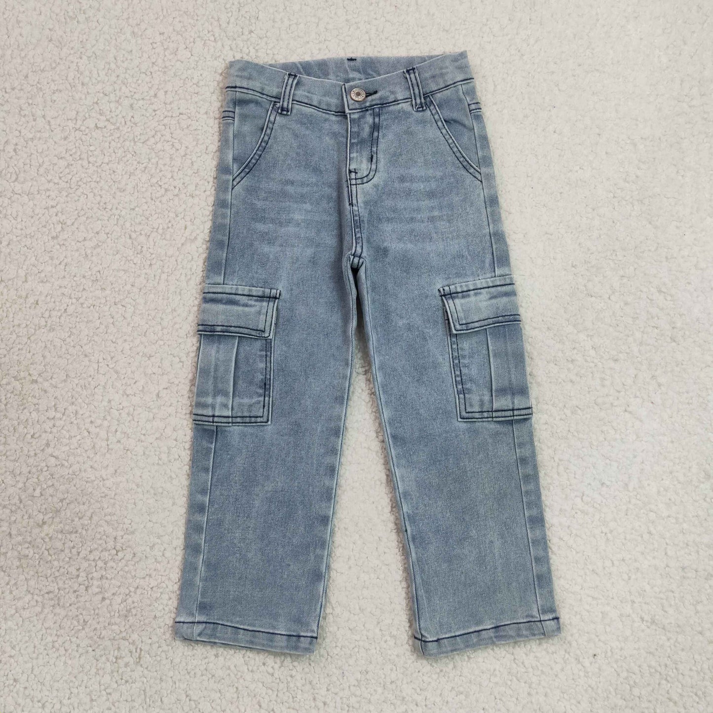 RTS NO MOQ milk silk P1049 Baby Girls Navy Fashion Denim Jeans Casual Long Denim Pants