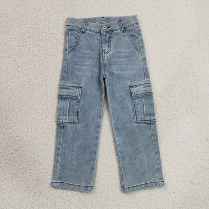 RTS NO MOQ milk silk P1049 Baby Girls Navy Fashion Denim Jeans Casual Long Denim Pants