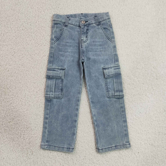 RTS NO MOQ milk silk P1049 Baby Girls Navy Fashion Denim Jeans Casual Long Denim Pants