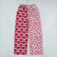 NEW RTS NO MOQ milk silk P1118 Adult Women Bows Leopard Team Pockets Flare Pants Bottom