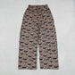 NEW RTS NO MOQ milk silk P1129 Adult Women Bats Leopard Halloween Pockets Flare Pants Bottom