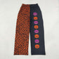 NEW RTS NO MOQ milk silk P1132 Adult Women Ghost Pumpkins Leopard Halloween Pockets Flare Pants Bottom