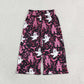 RTS NO MOQ Sibling milk silk Baby Kids Halloween Flare Pants Bow Bat Ghost Pumpkin Leopard Bell Bottom Trousers