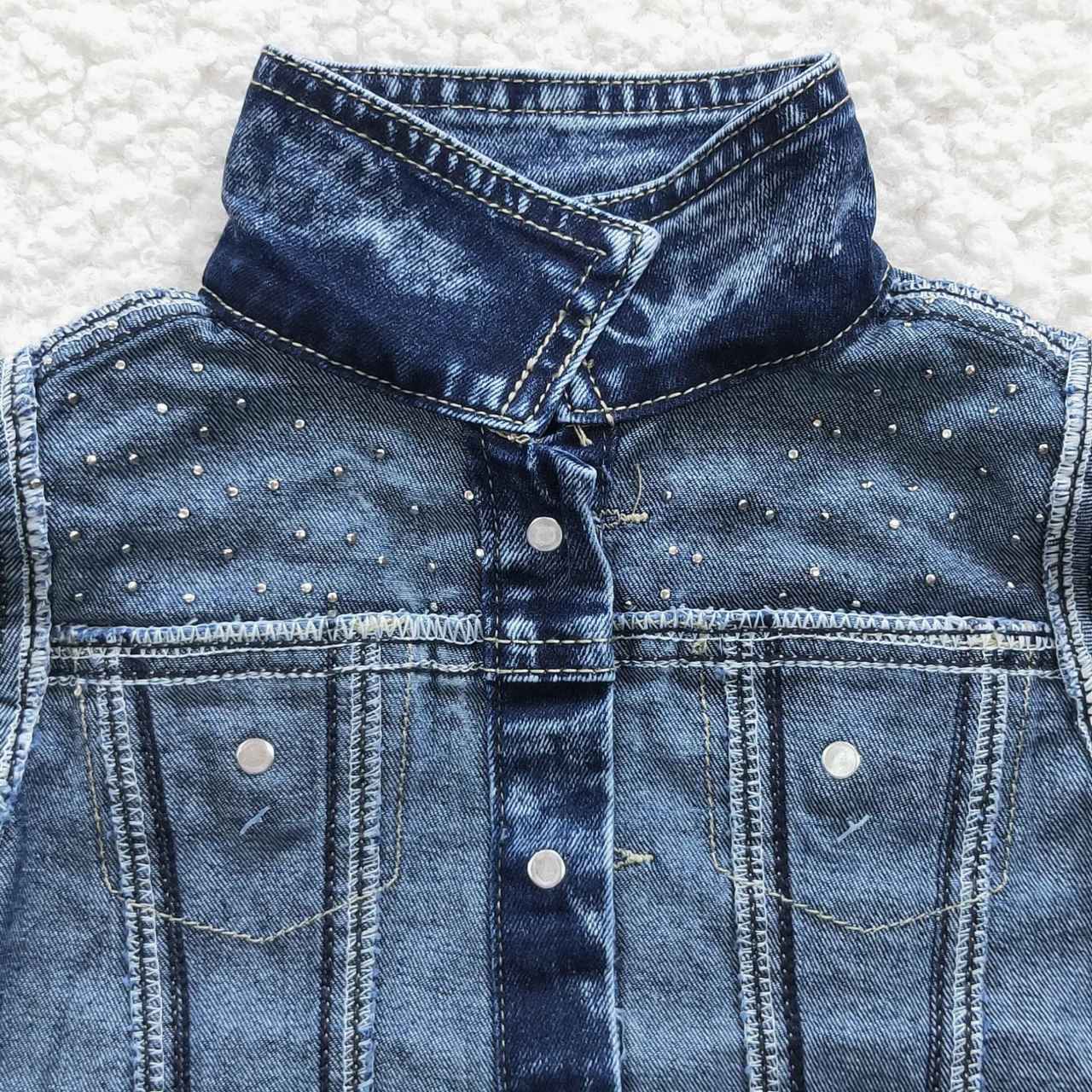 girls denim jacket blue long sleeve coats