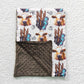 cow west kids blankets children's bed linings