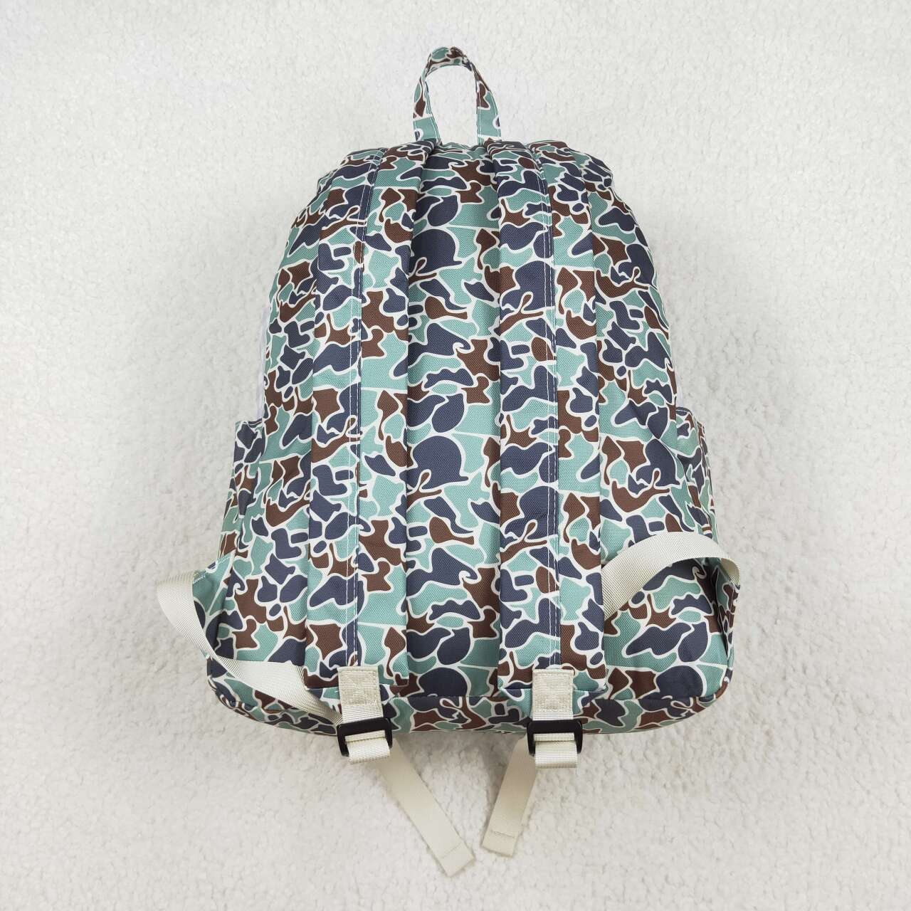 BA0259 Camouflage duck check green large backpack