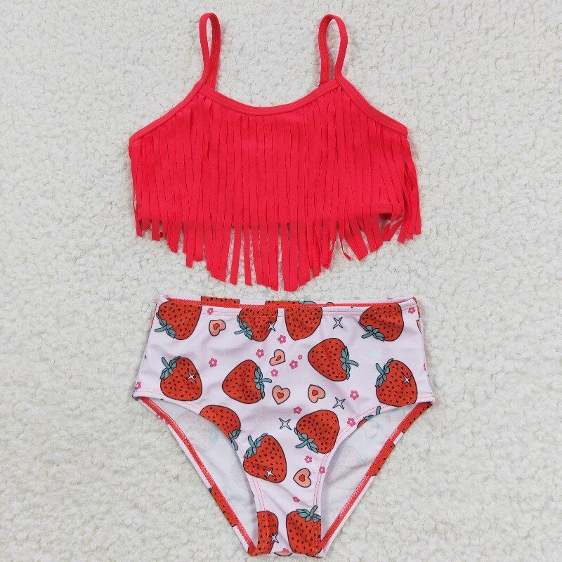 strawberry girls swimsuit summer bathing suit