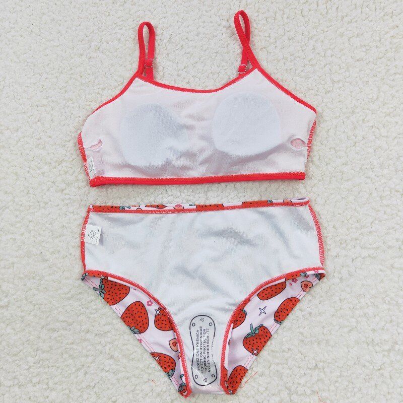 strawberry girls swimsuit summer bathing suit