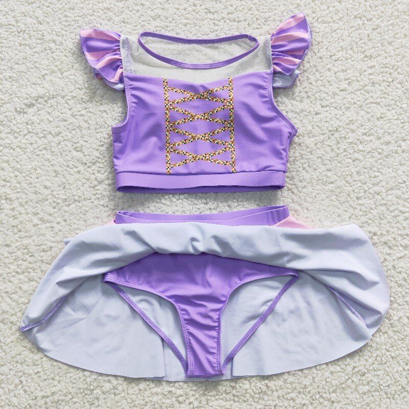 Princess girls swimsuit summer bathing suit