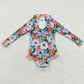 floral girls swimsuit kids bathing suit