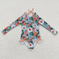 floral girls swimsuit kids bathing suit