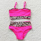 hot pink girls swimsuit summer bathing suit