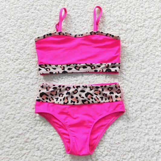 hot pink girls swimsuit summer bathing suit