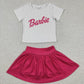 summer girls outfits barbie t-shirt & dress shorts kids clothes