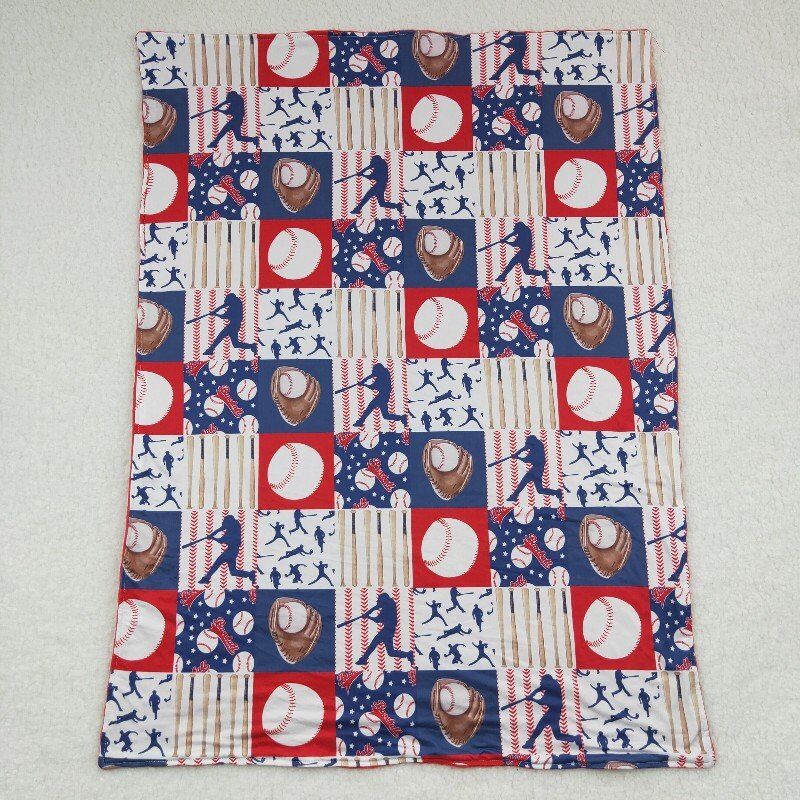 BL0063 baby newborn minky blanket baseball blanket kids bed linings