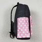 BA0183 Mickey and Minnie polka dot pink and black backpack